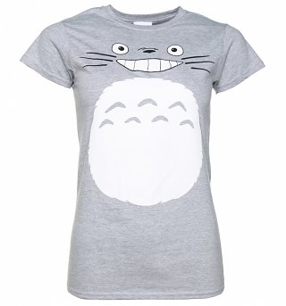 Women's Ghibli Totoro Inspired Grey T-Shirt Women's Ghibli Totoro Inspired Grey T-Shirt