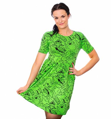 Women's Ghostbusters Slimer Dress from Cakeworthy Women's Ghostbusters Slimer Dress from Cakeworthy