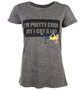 Women's Grey Marl I'm Pretty Cool Rick And Morty T-Shirt Women's Grey Marl I'm Pretty Cool Rick And Morty T-Shirt
