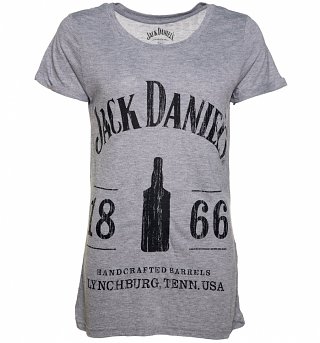 Women's Grey Marl Jack Daniels T-Shirt Women's Grey Marl Jack Daniels T-Shirt