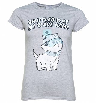 Women's Grey Marl Snuffles Rick And Morty T-Shirt Women's Grey Marl Snuffles Rick And Morty T-Shirt
