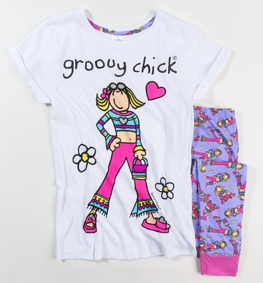 Women's Purple Groovy Chick Pyjamas Women's Purple Groovy Chick Pyjamas