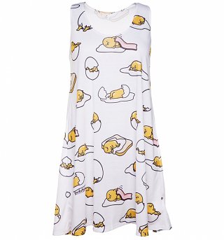 Women's Gudetama Repeat Print Mini Dress Women's Gudetama Repeat Print Mini Dress