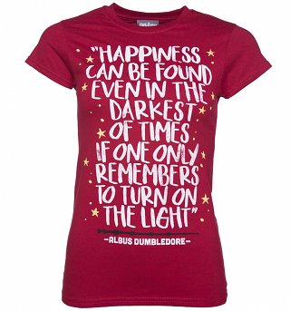 Women's Harry Potter Happiness Can Be Found T-Shirt Women's Harry Potter Happiness Can Be Found T-Shirt