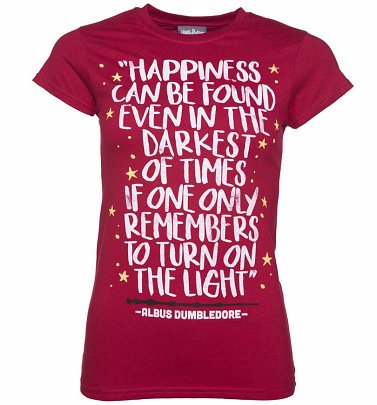 Women's Harry Potter Happiness Can Be Found T-Shirt Women's Harry Potter Happiness Can Be Found T-Shirt