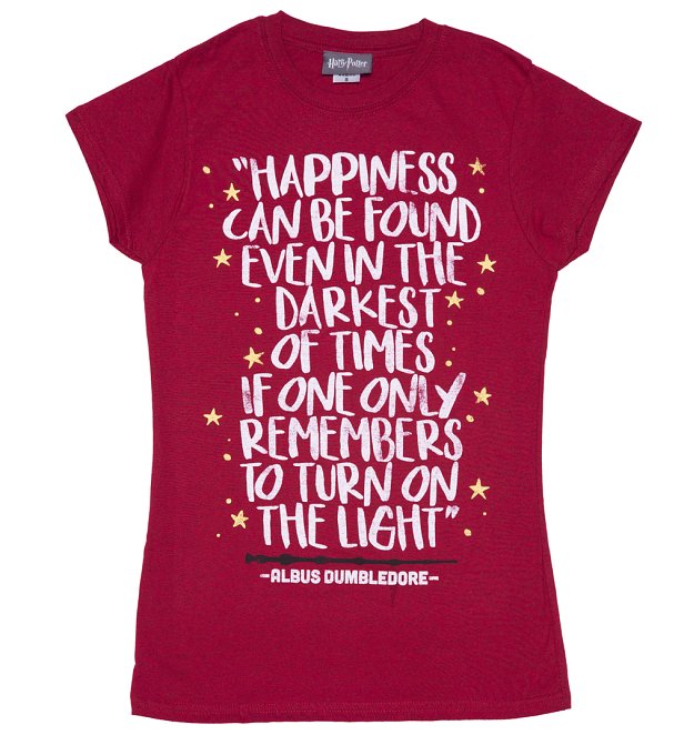 Women's Harry Potter Happiness Can Be Found T-Shirt Women's Harry Potter Happiness Can Be Found T-Shirt