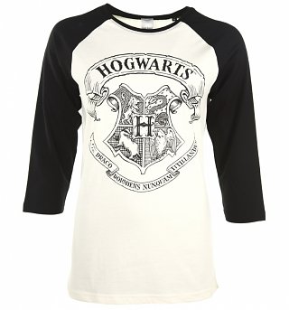 Women's Harry Potter Hogwarts Crest Baseball T-Shirt Women's Harry Potter Hogwarts Crest Baseball T-Shirt