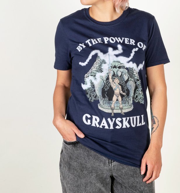 Women's He-Man Power Of Grayskull Navy T-Shirt Women's He-Man Power Of Grayskull Navy T-Shirt