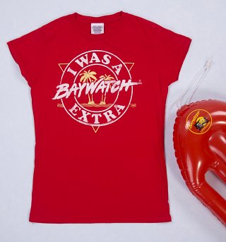 Women's I Was A Baywatch Extra T-Shirt Women's I Was A Baywatch Extra T-Shirt