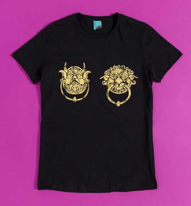 Women's Labyrinth Knockers Black Fitted T-Shirt Women's Labyrinth Knockers Black Fitted T-Shirt