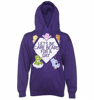 Women's Let's Be Care Bears For a Day Purple Hoodie Women's Let's Be Care Bears For a Day Purple Hoodie