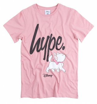 Women's Light Pink Aristocats Marie T-Shirt from Hype Women's Light Pink Aristocats Marie T-Shirt from Hype