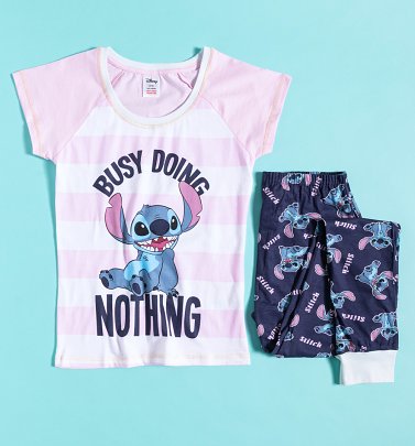 Women's Lilo And Stitch Busy Doing Nothing Disney Pyjamas Women's Lilo And Stitch Busy Doing Nothing Disney Pyjamas