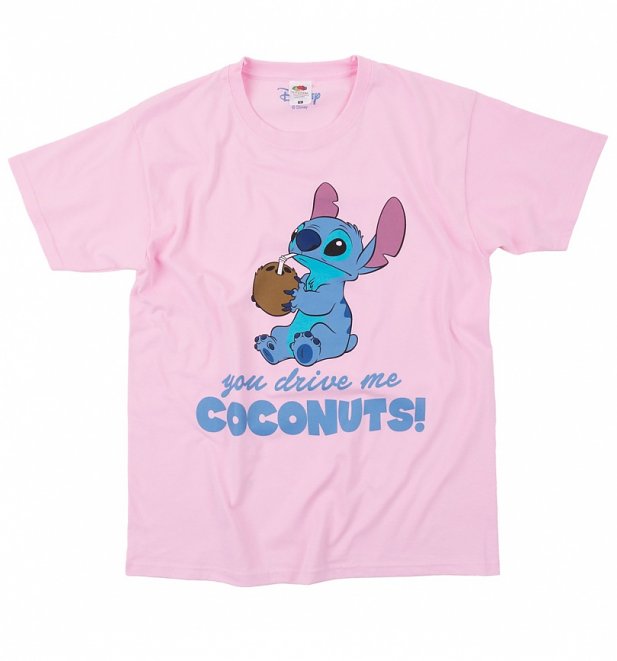 Women's Lilo And Stitch You Drive Me Coconuts Boyfriend T-Shirt Women's Lilo And Stitch You Drive Me Coconuts Boyfriend T-Shirt