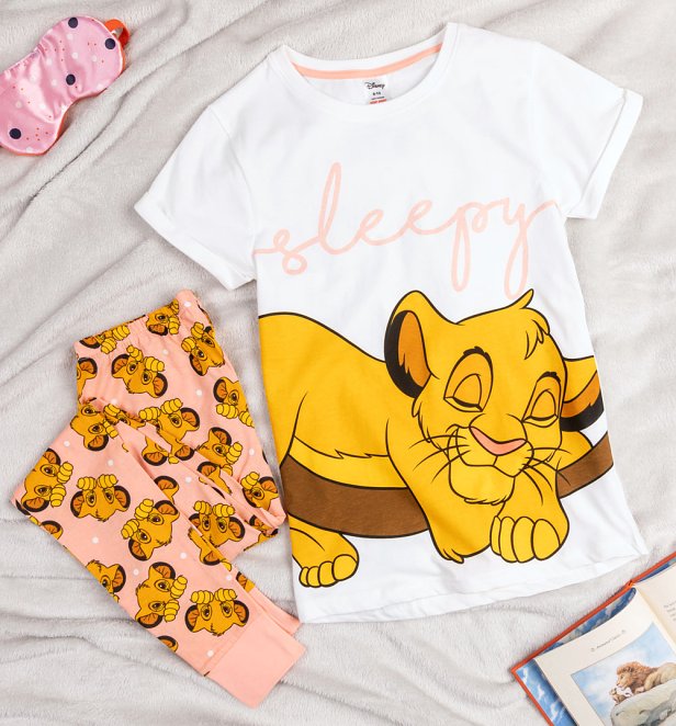 Pyjama Disney officiel femme Roi Lion Simba endormi eBay