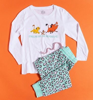 Women's Lion King Strolling Into The Weekend Long Sleeve Disney Pyjamas Women's Lion King Strolling Into The Weekend Long Sleeve Disney Pyjamas