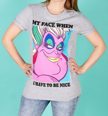 Women's Little Mermaid Ursula My Face T-Shirt Women's Little Mermaid Ursula My Face T-Shirt