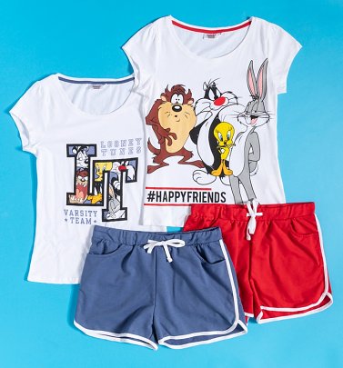 Women's Looney Tunes Set of Two Shortie Pyjamas Women's Looney Tunes Set of Two Shortie Pyjamas