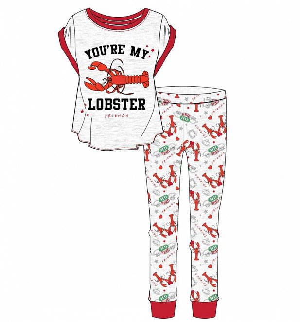 Women's Marl Grey Friends You're My Lobster Pyjamas Women's Marl Grey Friends You're My Lobster Pyjamas