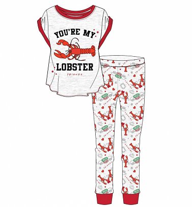 Women's Marl Grey Friends You're My Lobster Pyjamas Women's Marl Grey Friends You're My Lobster Pyjamas