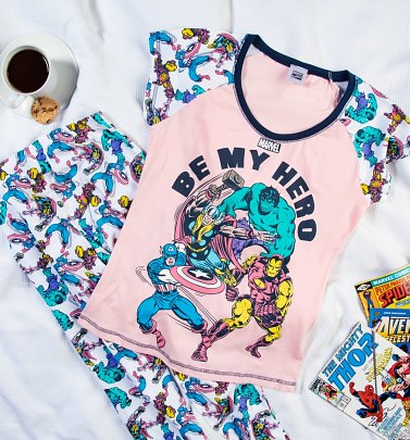 Women's Marvel Be My Hero Pyjama Set Women's Marvel Be My Hero Pyjama Set