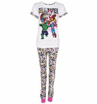 Women's Marvel Comics Comic Strip Pyjamas Women's Marvel Comics Comic Strip Pyjamas
