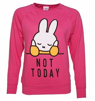 Women's Miffy Not Today Slogan Sweater Women's Miffy Not Today Slogan Sweater