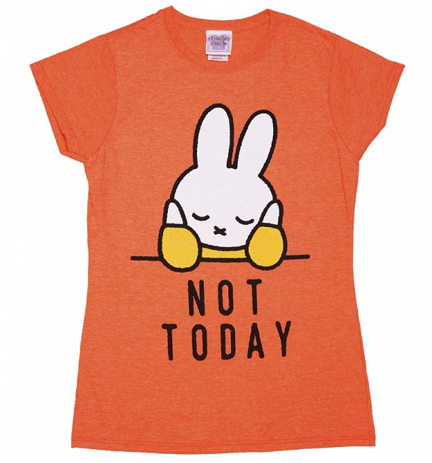 women s miffy not today slogan t shirt women s miffy not today slogan t shirt