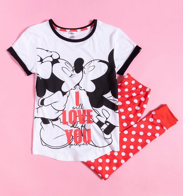 Women's Minnie and Mickey I Love You Disney Pyjamas Women's Minnie and Mickey I Love You Disney Pyjamas