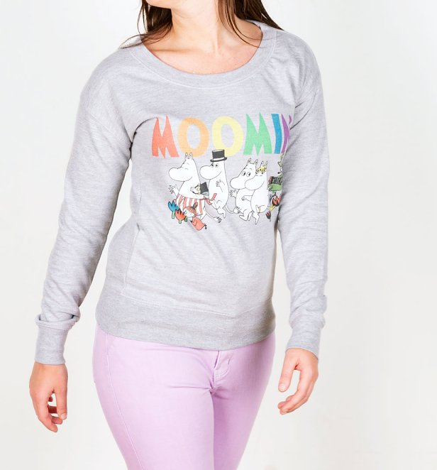 Women's Moomins Rainbow Logo Fitted Sweater Women's Moomins Rainbow Logo Fitted Sweater