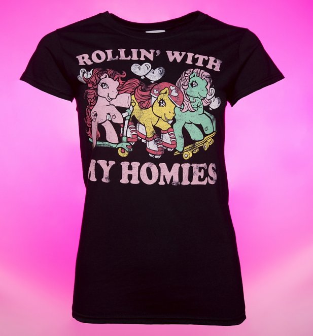 Women's My Little Pony Rollin With My Homies T-Shirt Women's My Little Pony Rollin With My Homies T-Shirt