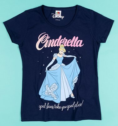 Women's Navy Cinderella Good Shoes Fitted T-Shirt Women's Navy Cinderella Good Shoes Fitted T-Shirt