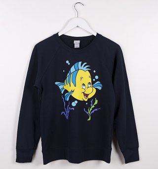 Women's Navy Disney Little Mermaid Flounder Sweater Women's Navy Disney Little Mermaid Flounder Sweater