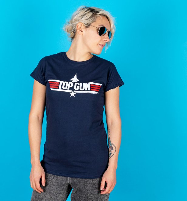 Women's Navy Top Gun Maverick Fitted TShirt