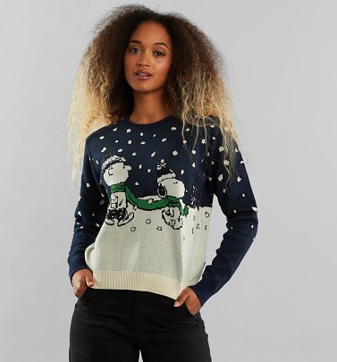 Women's Organic Knitted Peanuts Christmas Jumper from Dedicated