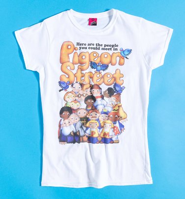 Women's Pigeon Street Gang White Fitted T-Shirt Women's Pigeon Street Gang White Fitted T-Shirt
