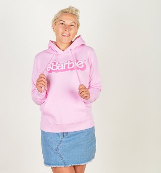 Women's Pink Barbie 80's Logo Hoodie Women's Pink Barbie 80's Logo Hoodie
