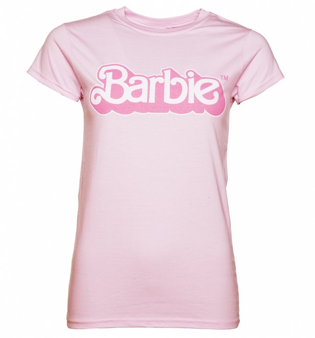 Women's Pink Barbie 80's Logo T-Shirt