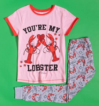 Women's Pink Friends You're My Lobster Pyjamas Women's Pink Friends You're My Lobster Pyjamas