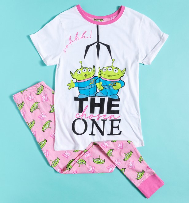 Women's Pink Toy Story Aliens The Chosen One Disney Pixar Pyjamas