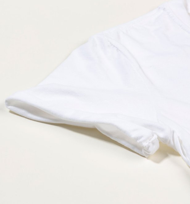 Women's Point Horror The Forbidden Game White Boyfriend Fit Rolled Sleeve T-Shirt Women's Point Horror The Forbidden Game White Boyfriend Fit Rolled Sleeve T-Shirt