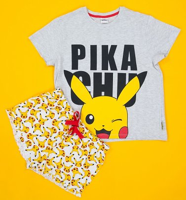 Women's Pokemon Pikachu Shortie Pyjama Set Women's Pokemon Pikachu Shortie Pyjama Set