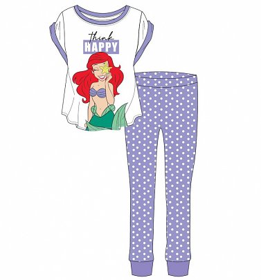 Women's Purple The Little Mermaid Think Happy Pyjamas Women's Purple The Little Mermaid Think Happy Pyjamas