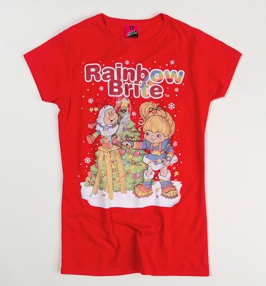 Women's Rainbow Brite Christmas Tree Fitted T-Shirt Women's Rainbow Brite Christmas Tree Fitted T-Shirt