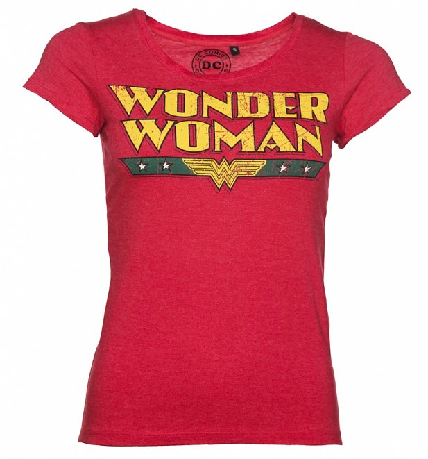 Women's Red Classic Wonder Woman TShirt