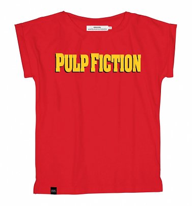 Women's Red Pulp Fiction Logo Organic Cotton T-Shirt from Dedicated Women's Red Pulp Fiction Logo Organic Cotton T-Shirt from Dedicated