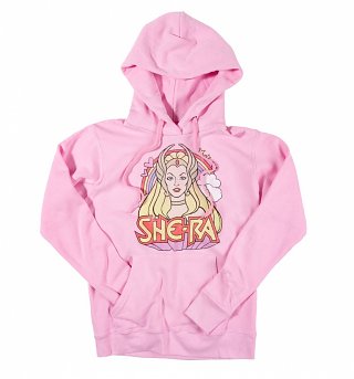Women's Retro She-Ra Rainbow Light Pink Hoodie Women's Retro She-Ra Rainbow Light Pink Hoodie