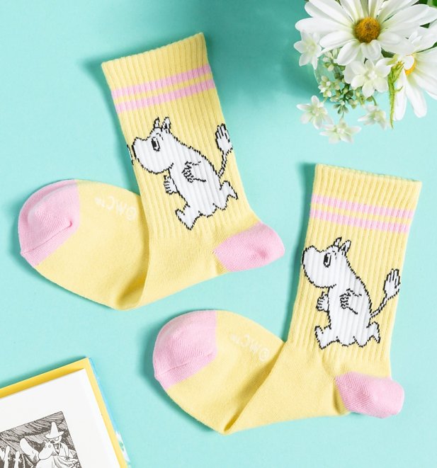 Women's Retro Yellow Moomintroll Socks