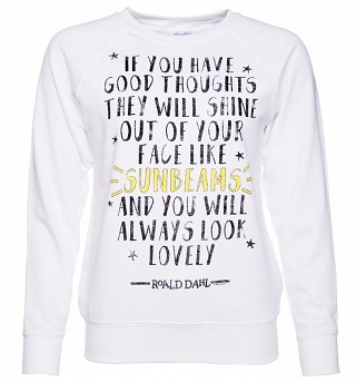 Women's Roald Dahl Good Thoughts Quote Sweater Women's Roald Dahl Good Thoughts Quote Sweater