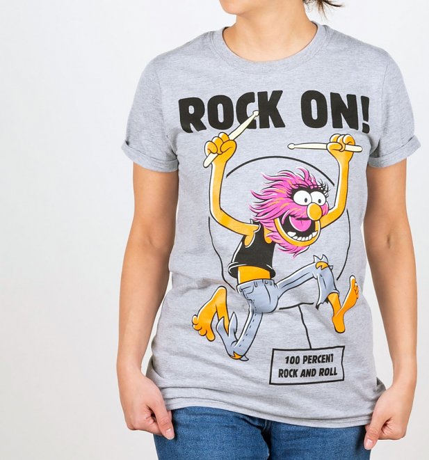 Rock On Animal The Muppets Rolled Sleeve Boyfriend T-Shirt